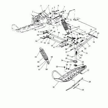 FRONT SUSPENSION and SKI RXL 0956768 (4930783078B002)