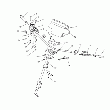 STEERING - HANDLEBAR ASSEMBLY  RXL 0956768 (4930783078B004)