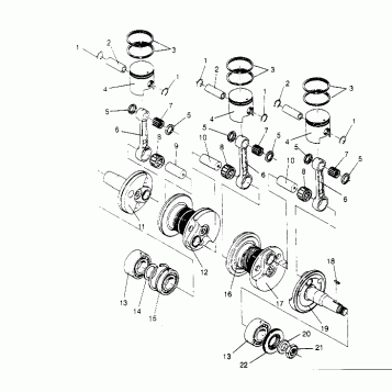 PISTON and CRANKSHAFT  RXL 0956768 (4930783078C009)
