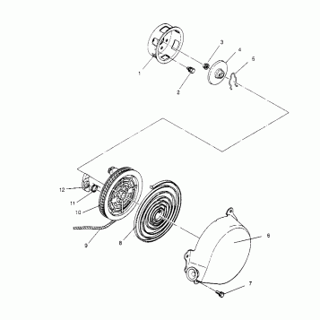 RECOIL STARTER ASSEMBLY  RXL 0956768 (4930783078C014)