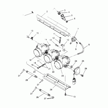 THROTTLE ASSEMBLY  RXL 0956768 (4930783078D001)