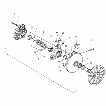 DRIVE CLUTCH 440 XCR SP 0961760 (4931583158B013)