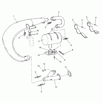 EXHAUST SYSTEM 440 XCR SP 0961760 (4931583158C002)