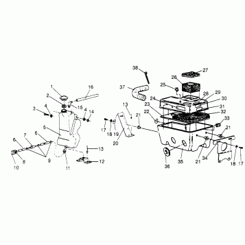 OIL TANK/AIR BOX 440 XCR SP 0961760 (4931583158C003)