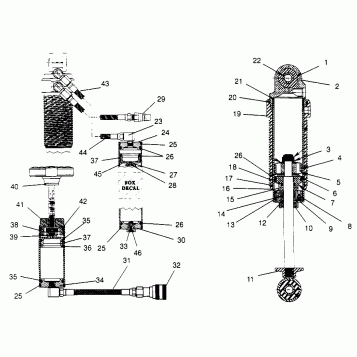 FOX SHOCK - GAS, MIDDLE 440 XCR SP 0961760 (4931583158C005)