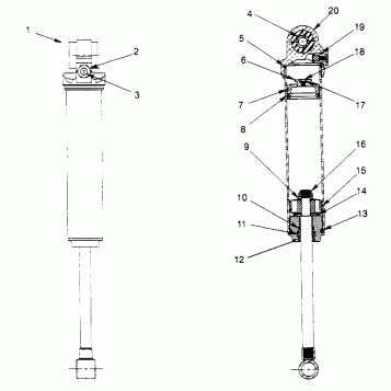 FOX SHOCK - GAS, REAR 440 XCR SP 0961760 (4931583158C006)