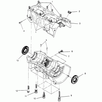 CRANKCASE 440 XCR SP 0961760 (4931583158C007)
