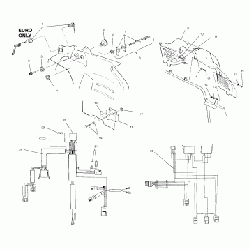 CONSOLE and WIRE HARNESS - E965782 (4931593159A010)