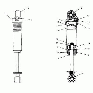 FOX SHOCK - GAS, MIDDLE Storm 0965782, Storm SKS 0965582,  Euro Storm E9657 (4931593159C006)