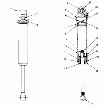 FOX SHOCK - GAS, REAR Storm 0965782, Storm SKS 0965582,  Euro Storm E965782 (4931593159C007)