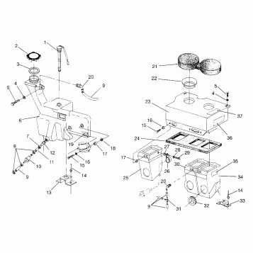 OIL TANK / AIR BOX ASSEMBLY Storm 0965782, Storm SKS 0965582, Euro Storm E9 (4931593159C013)
