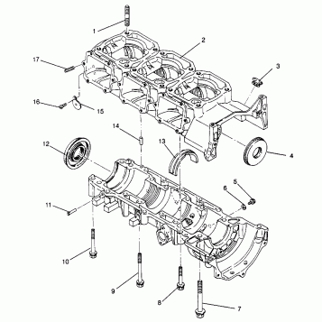 CRANKCASE ASSEMBLY Storm 0965782, Storm SKS 0965582,  Euro Storm E965782, E (4931593159C014)