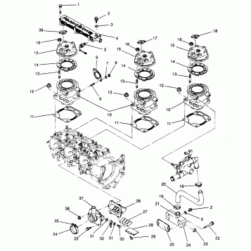CYLINDER and MANIFOLD ASSEMBLY Storm 0965782, Storm SKS 0965582, Euro Storm (4931593159D001)