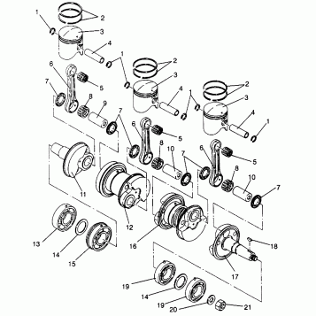 PISTON and CRANKSHAFT Storm 0965782, Storm SKS 0965582,  Euro Storm E965782 (4931593159D004)