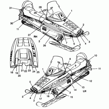 DECALS WIDETRAK GT 0962061 and EUROPEAN WIDETRAK GT E962061 (4931623162A011)