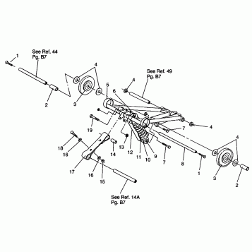 FRONT TORQUE ARM ASSEMBLY WIDETRAK GT 0962061 and EUROPEAN WIDETRAK GT E962 (4931623162B008)