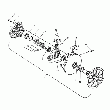 DRIVE CLUTCH WIDETRAK GT 0962061 and EUROPEAN WIDETRAK GT E962061 (4931623162C001)