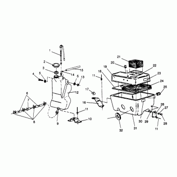 OIL TANK / AIR BOX WIDETRAK GT 0962061 and EUROPEAN WIDETRAK GT E962061 (4931623162C005)