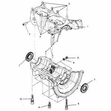 CRANKCASE WIDETRAK GT 0962061 and EUROPEAN WIDETRAK GT E962061 (4931623162C007)