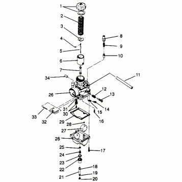 CARBURETOR WIDETRAK GT 0962061 and EUROPEAN WIDETRAK GT E962061 (4931623162C010)