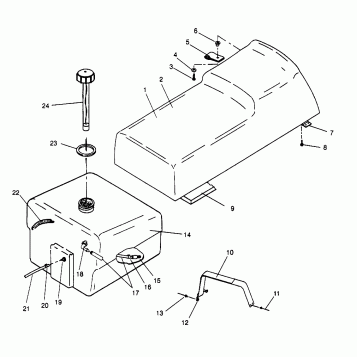 SEAT and GAS TANK WIDETRAK LX 0962064 and EUROPEAN WIDETRAK LX E962064 (4931643164A006)