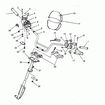 STEERING - HANDLEBAR WIDETRAK LX 0962064 and EUROPEAN WIDETRAK LX E962064 (4931643164B003)
