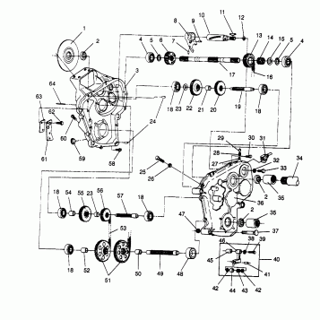 GEARCASE ASSEMBLY WIDETRAK LX 0962064 and EUROPEAN WIDETRAK LX E962064 (4931643164B007)