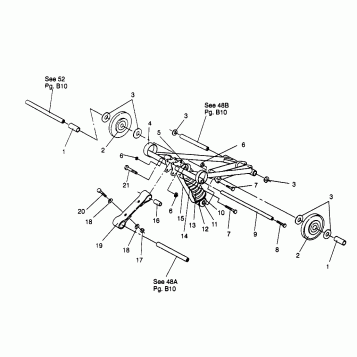 FRONT TORQUE ARM ASSEMBLY WIDETRAK LX 0962064 and EUROPEAN WIDETRAK LX E962 (4931643164B011)