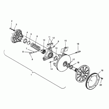 DRIVE CLUTCH WIDETRAK LX 0962064 and EUROPEAN WIDETRAK LX E962064 (4931643164C001)