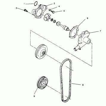 WATER PUMP WIDETRAK LX 0962064 and EUROPEAN WIDETRAK LX E962064 (4931643164C010)