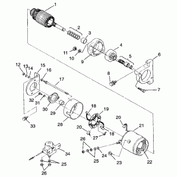 STARTING MOTOR WIDETRAK LX 0962064 and EUROPEAN WIDETRAK LX E962064 (4931643164D003)