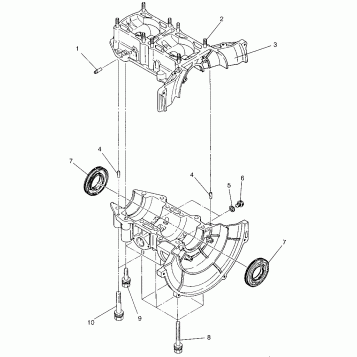 CRANKCASE LITE 0963433, EURO LITE E963433 and LITE DELUXE 0963431 (4931663166C004)