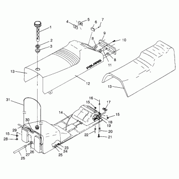 SEAT and GAS TANK ULTRA SKS 0960578, EUROPEAN ULTRA SKS E960578, and ULTRA (4931683168A007)
