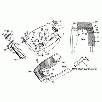 NOSEPAN ULTRA SKS 0960578,  EUROPEAN ULTRA SKS E960578,  and ULTRA RMK 0960 (4931683168A009)