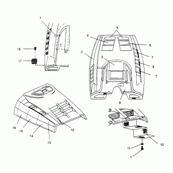 HOOD - FOAM/FOIL ULTRA SKS 0960578, EURO ULTRA SKS E960578, and ULTRA RMK 0 (4931683168A014)
