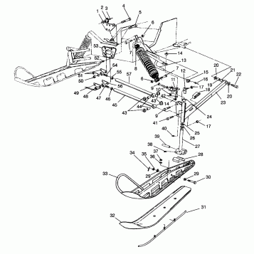 FRONT SUSPENSION and SKI ULTRA RMK 0960978 (4931683168B001)