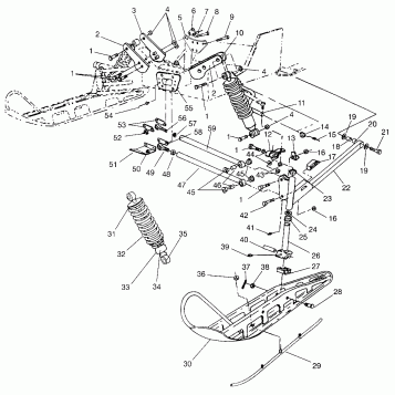 FRONT SUSPENSION and SKI ULTRA SKS 0960578 and EURO ULTRA SKS E960578 (4931683168B003)