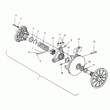 DRIVE CLUTCH ULTRA SKS 0960578, EURO ULTRA SKS E960578, and  ULTRA RMK 0960 (4931683168C003)