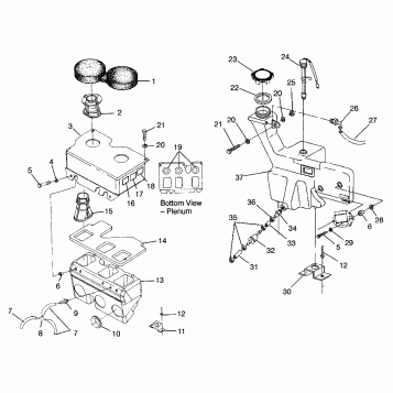 OIL TANK / AIR BOX ULTRA SKS 0960578, EUROPEAN ULTRA SKS E960578, and ULTRA (4931683168C007)