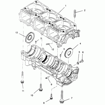 CRANKCASE ULTRA SKS 0960578, EURO ULTRA SKS E960578, and  ULTRA RMK 0960978 (4931683168C008)