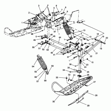 FRONT SUSPENSION and SKI XLT SP 0966676 and EUROPEAN XLT SP E966676 (4931703170B002)