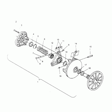 DRIVE CLUTCH ASSEMBLY XLT SP 0966676 and  EUROPEAN XLT SP E966676 (4931703170B014)