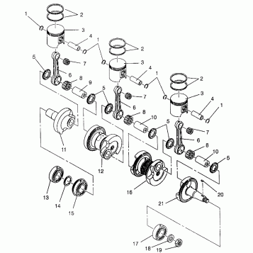PISTON and CRANKSHAFT - 0976676 (4937753775C011)