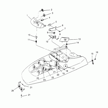 HOOD - HEADLIGHT 440 0962760 (4931743174A011)