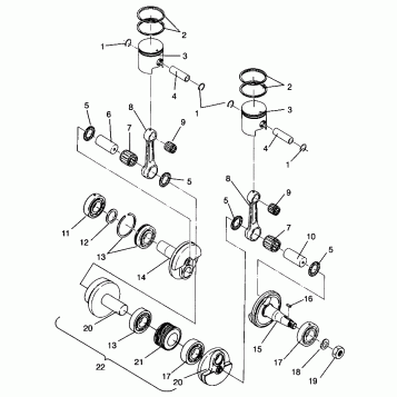 PISTON and CRANKSHAFT 440 0962760 (4931743174C008)