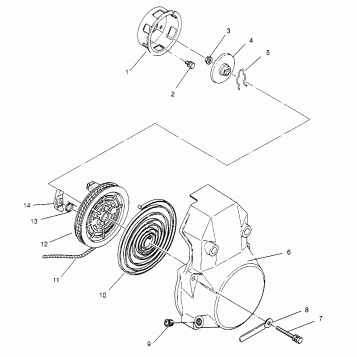 RECOIL STARTER ASSEMBLY 440 0962760 (4931743174C013)