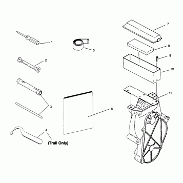 TOOL KIT TRAIL 0962761, TRAIL TOURING 0962262, and EUROPEAN TRAIL TOURING E (4931763176B012)