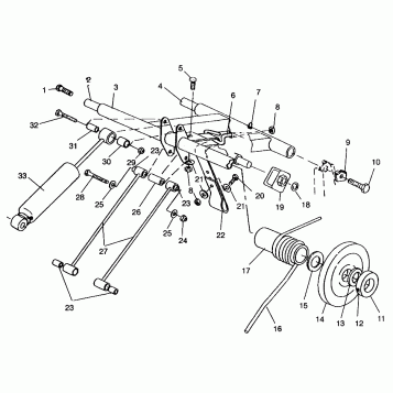 REAR TORQUE ARM TRAIL 0962761 (4931763176C007)