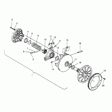DRIVE CLUTCH TRAIL 0962761, TRAIL TOURING 0962262, and EUROPEAN TRAIL TOURI (4931763176C009)