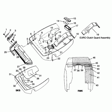 NOSEPAN XLT RMK 0960956, XLT SKS 0960556 and EUROPEAN XLT SKS E960556 (4931813181A009)